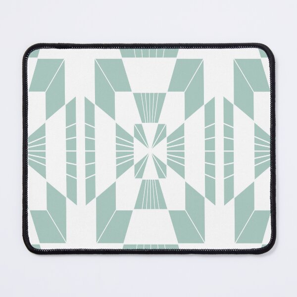 Item preview, Seafoam and White Art Deco Tiles designed and sold by BeJolley.