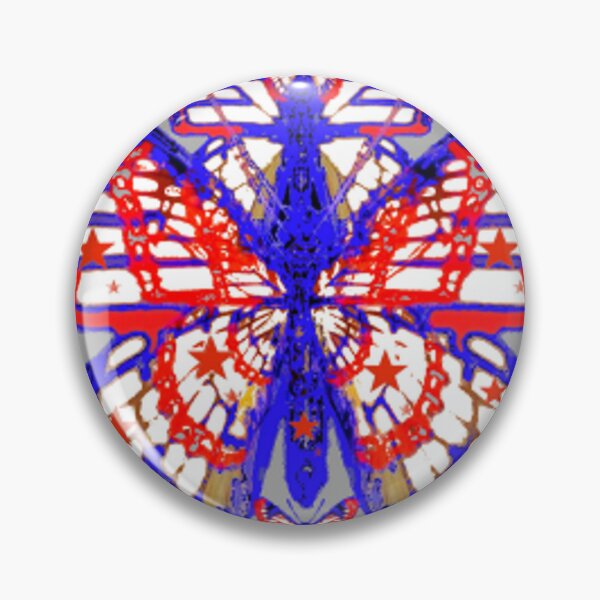 Item preview, RED, WHITE, BLUE AMERICANA JULY 4 TH BUTTERFLY STARS ART designed and sold by sharlesart.