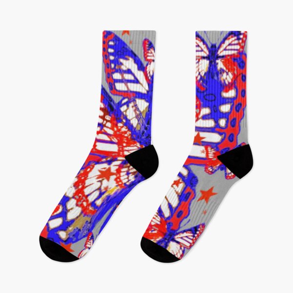 Item preview, RED, WHITE, BLUE AMERICANA JULY 4 TH BUTTERFLY STARS ART designed and sold by sharlesart.