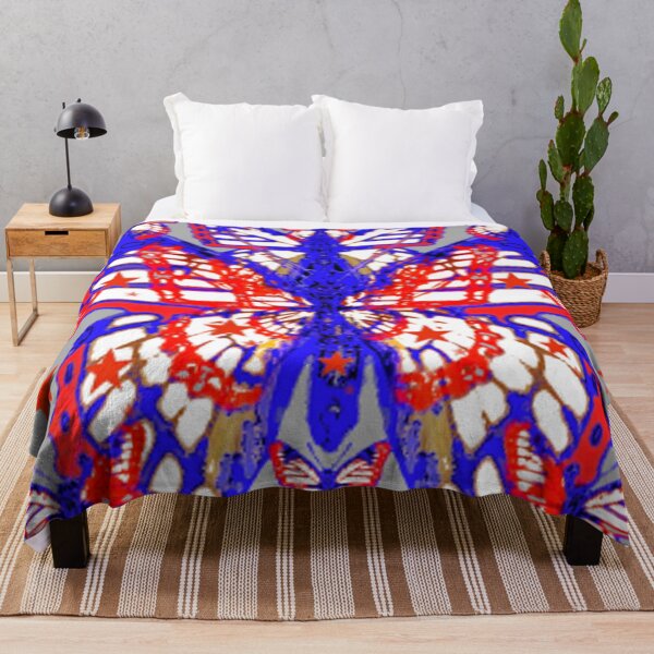 Item preview, RED, WHITE, BLUE AMERICANA JULY 4 TH BUTTERFLY STARS ART designed and sold by sharlesart.