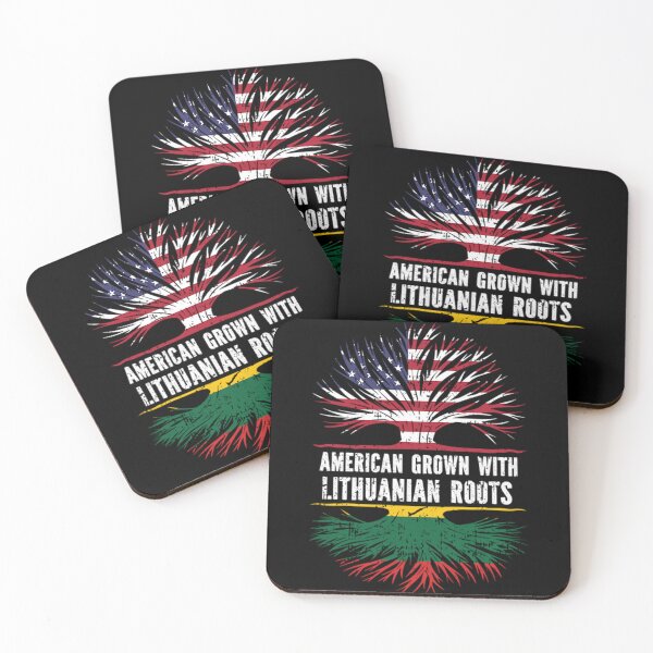 Item preview, American Grown With Lithuanian Roots T-ShirtAmerican Grown with Lithuanian Roots USA Flag designed and sold by VicenteKykura.