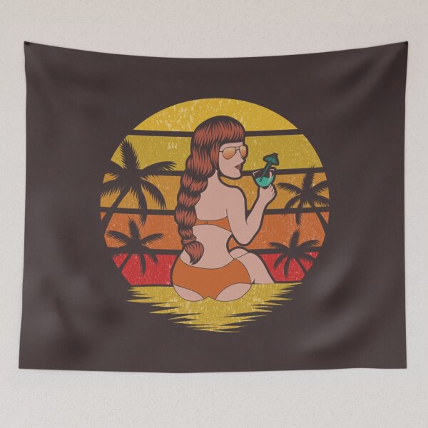 Aperçu de l'œuvre T-shirt de plageBikini Girl Summer Beach créée et vendue par VicenteKykura.