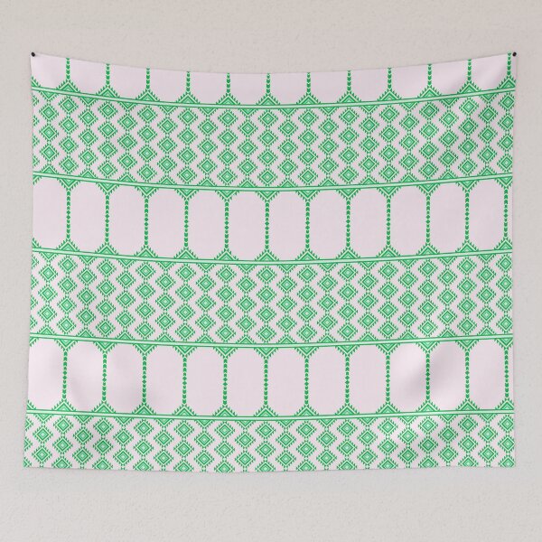 Item preview, Green Square Design in Fabric Seamless Patten designed and sold by MyMemoriesArts.