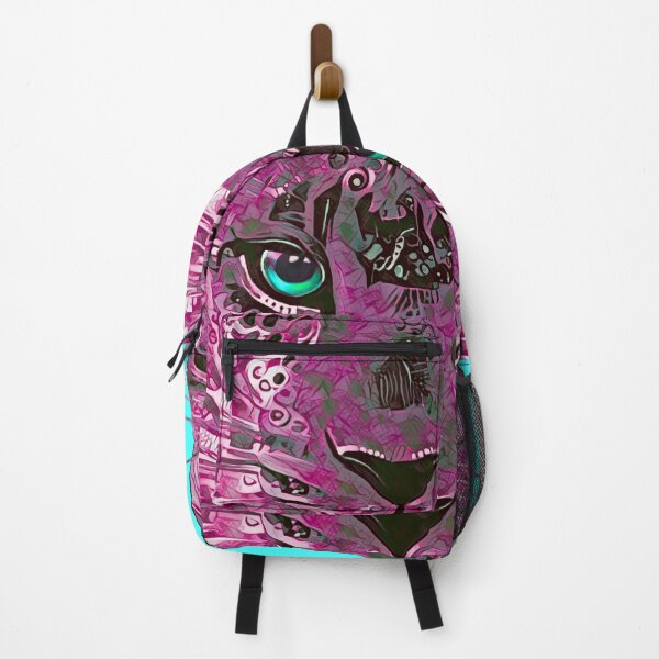 Item preview, Pink Leopard Blue Eyes and background modern abstract designed and sold by WildCanyon.