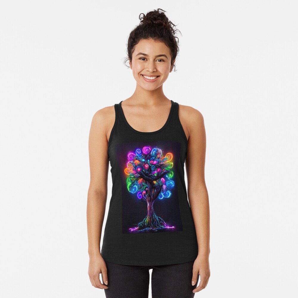Discover A Wishing Tree of Life and Dreams Racerback Tank Top