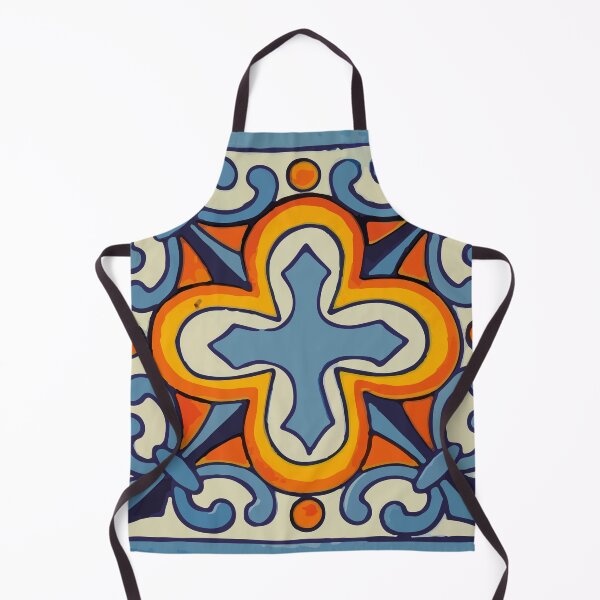 Item preview, Flor de lis ornamental cross talavera tile designed and sold by T-Mex.