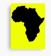 The continent of Africa map of African nation Canvas Print