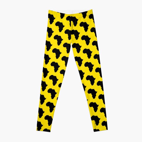 The continent of Africa map of African nation Leggings