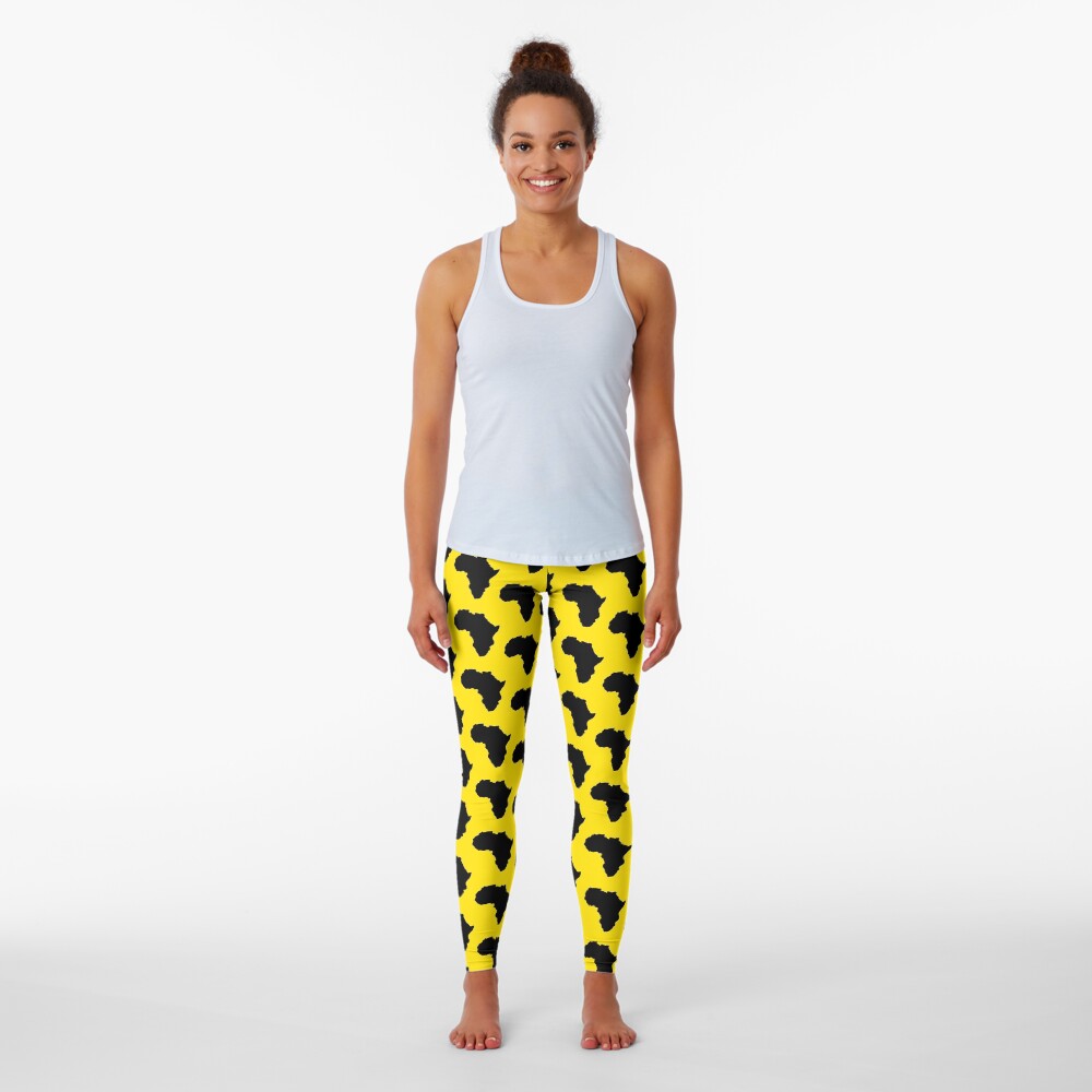 The continent of Africa map of African nation Leggings