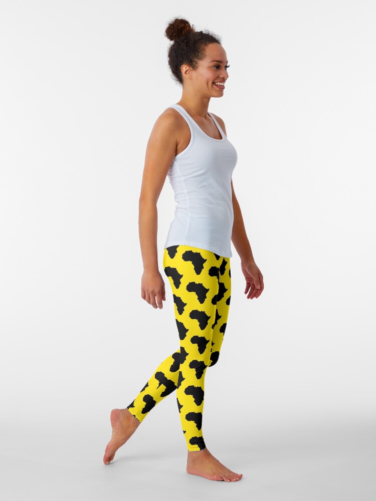 Alternate view of The continent of Africa map of African nation Leggings