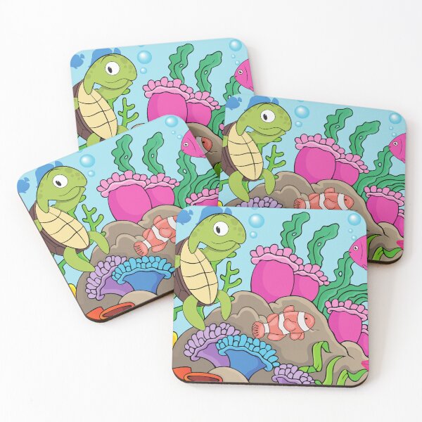 Item preview, happy turtle on a reef designed and sold by huape.