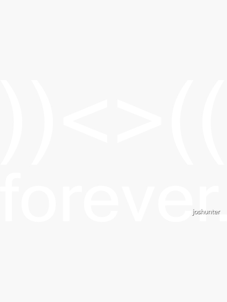 "Back and Forth Forever (B)" Sticker by joshunter Redbubble