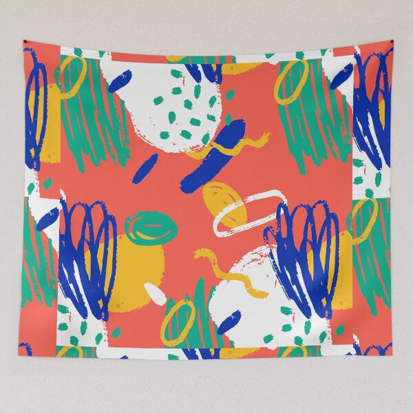 Item preview, One-of-a-Kind Pet Accessories: Hand-Drawn Abstract Pattern Bandanas designed and sold by Creativevillia.