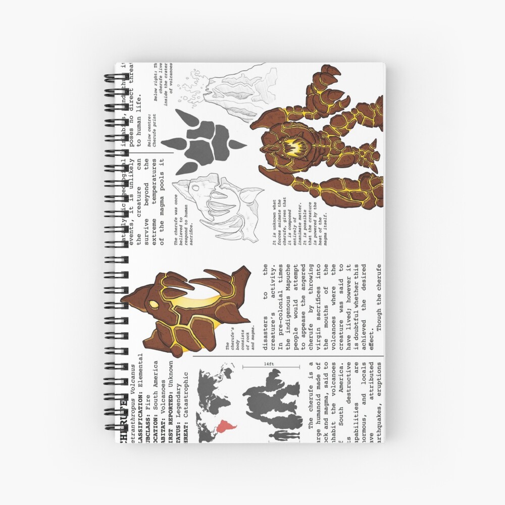 Monster Guide: Cherufe Spiral Notebook