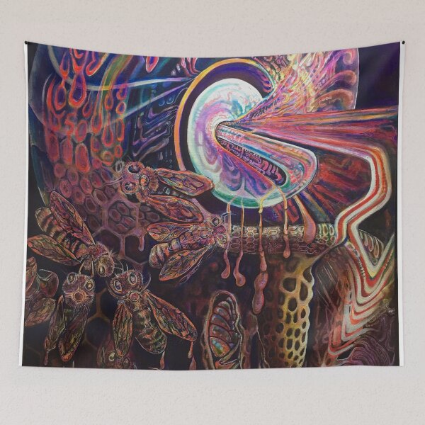 Item preview, Hyperdimensional Honeybees cultivating Cosmic Honey designed and sold by Melissa Artemis Shemanna.