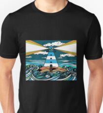 The Guiding Light, Lighthouse Artwork Unisex T-Shirt