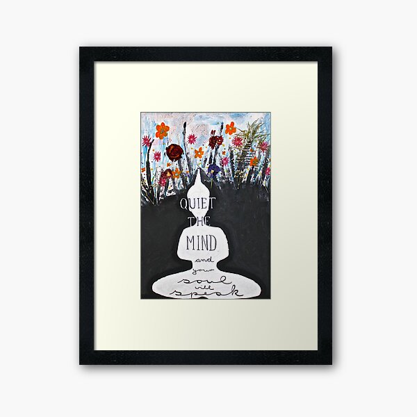 Quiet the mind Framed Art Print