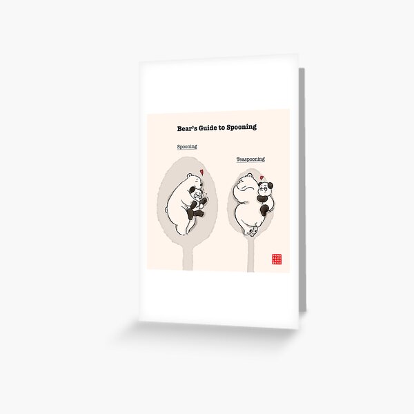 Bear's Guide to Spooning Greeting Card