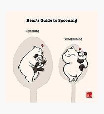 Bear's Guide to Spooning Photographic Print