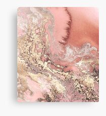 Rose Gold Marble Canvas Print