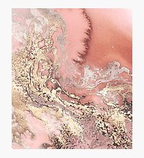Rose Gold Marble Photographic Print