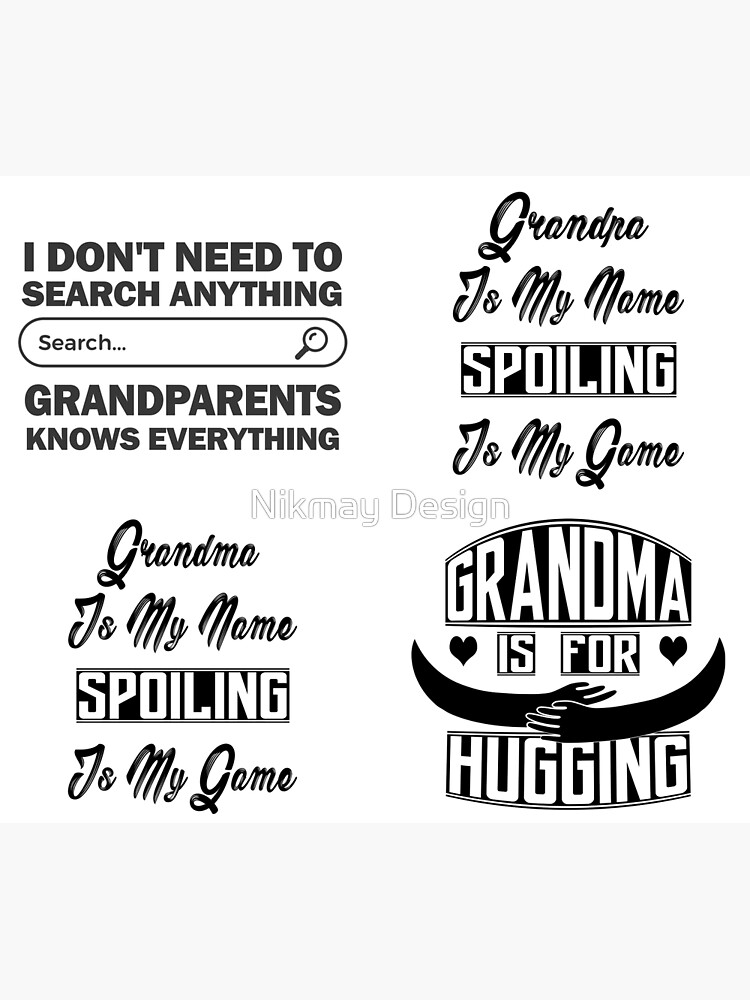 Discover grandma is my name knitting is my game (bundle) Premium Matte Vertical Poster