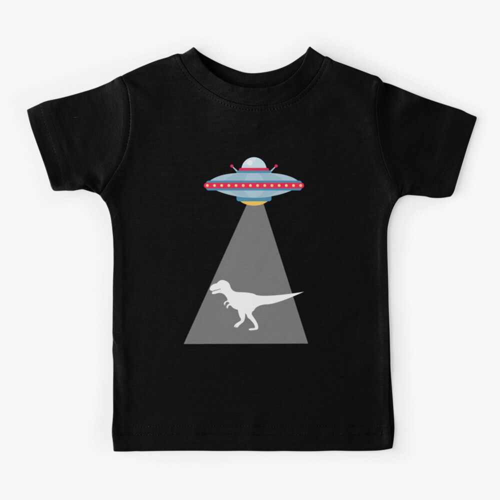 Funny UFO Dinosaur Abduction | Kids T-Shirt