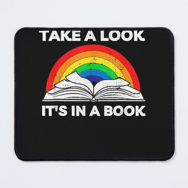 Item preview, national reading day Take A Look It's In A Book Reading Vintage Retro Rainbow designed and sold by Nena12312.