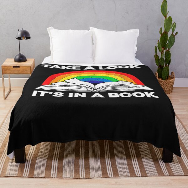 Item preview, national reading day Take A Look It's In A Book Reading Vintage Retro Rainbow designed and sold by Nena12312.