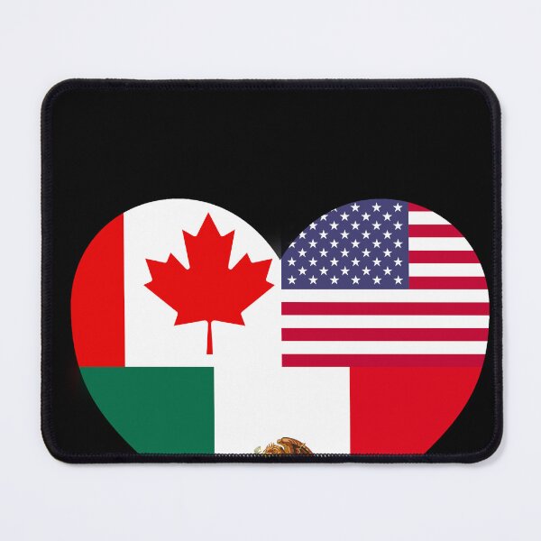 Item preview, Canada USA Mexico love heart designed and sold by Rustic Valley Studio.