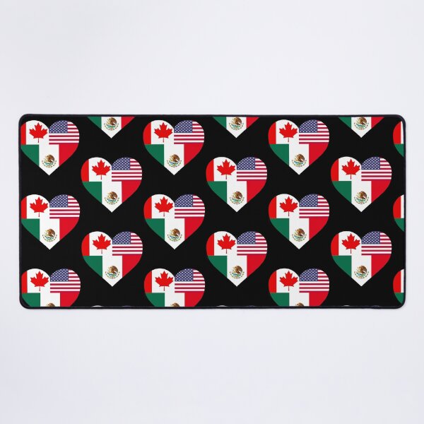 Item preview, Canada USA Mexico love heart designed and sold by Rustic Valley Studio.