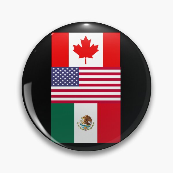 Item preview, Canada USA Mexico flag designed and sold by Rustic Valley Studio.