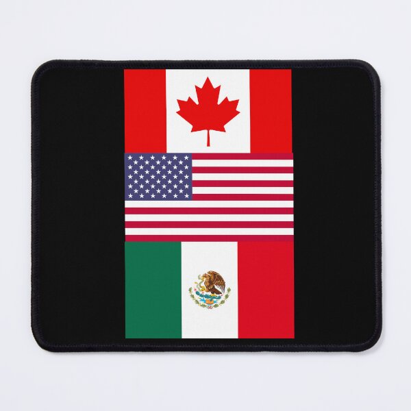 Item preview, Canada USA Mexico flag designed and sold by Rustic Valley Studio.