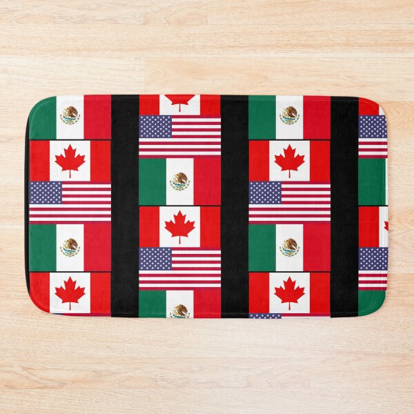 Item preview, Canada USA Mexico flag designed and sold by Rustic Valley Studio.