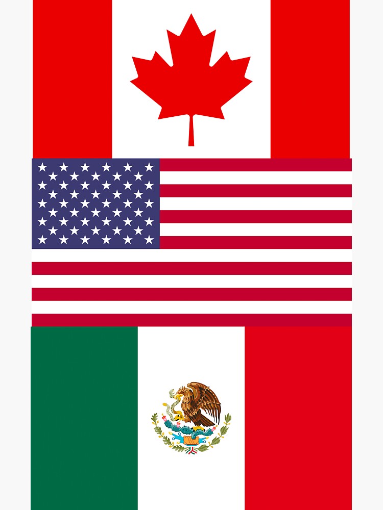 "Canada USA Mexico flag" Sticker for Sale by livaniaapparel | Redbubble