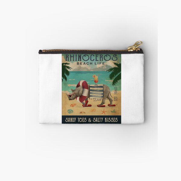 Item preview, Beach Life Sandy Toes Rhinoceros Vertical designed and sold by JakeGoodwin.