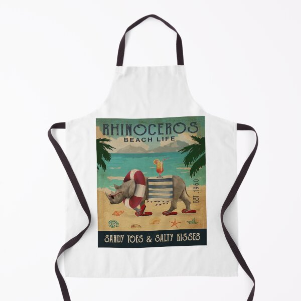 Item preview, Beach Life Sandy Toes Rhinoceros Vertical designed and sold by JakeGoodwin.