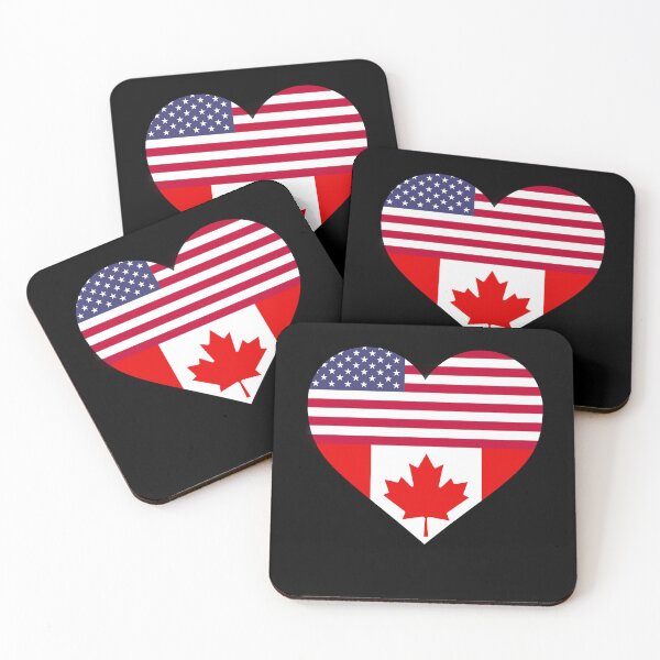Item preview, Canada USA Flag designed and sold by Rustic Valley Studio.