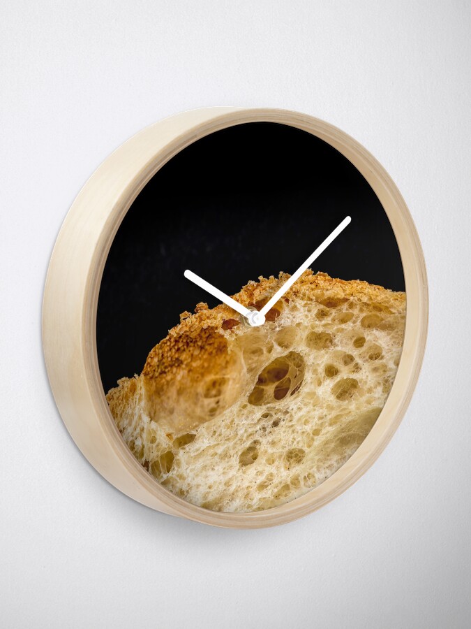 Alternate view of fluffy white bread Clock
