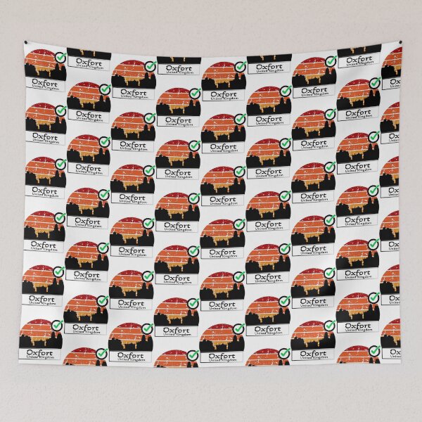 Item preview, Great Brittain Oxford Skyline silhouette vintage designed and sold by WhereIsTravis.
