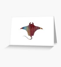 Manta ray Greeting Card