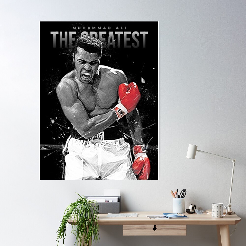 Housse d'ordinateur for Sale avec l'œuvre « Muhammad Ali boxe sous l'eau »  de l'artiste LindaLumsden