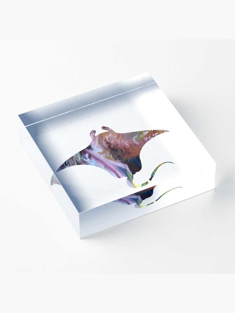 Alternate view of Manta ray Acrylic Block