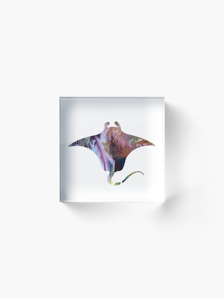 Alternate view of Manta ray Acrylic Block