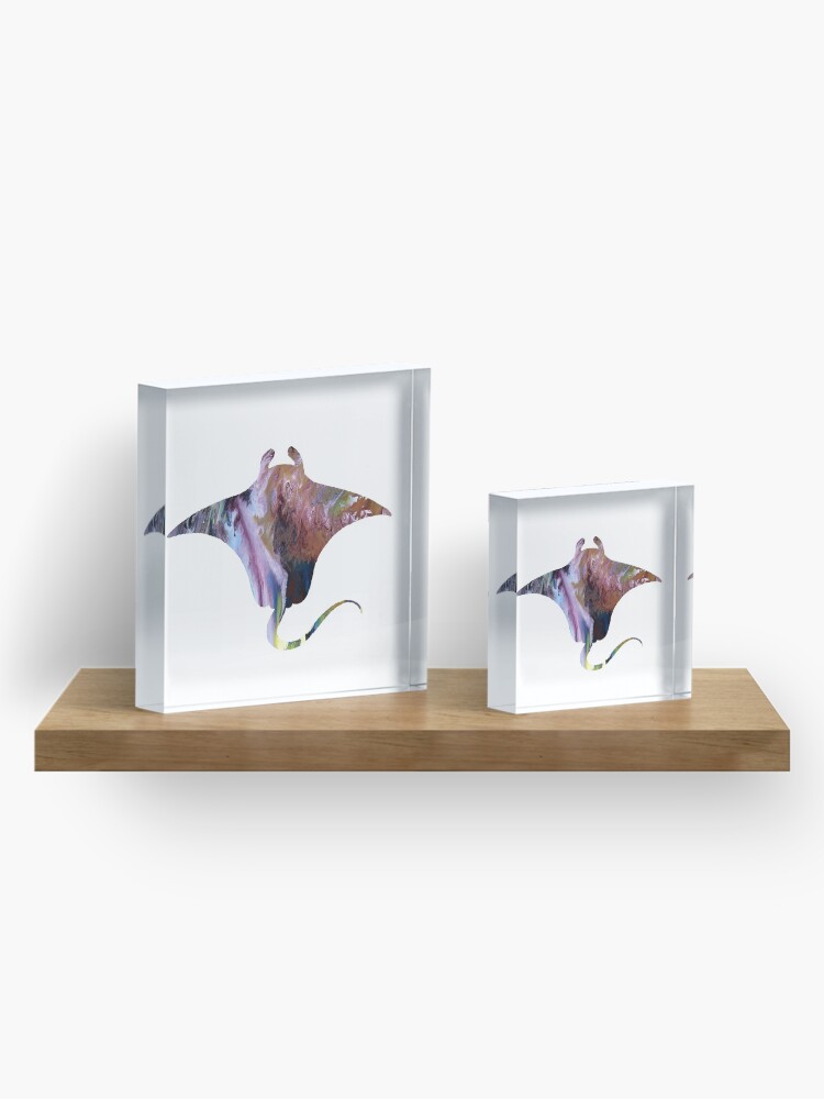 Alternate view of Manta ray Acrylic Block