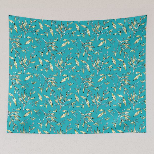 Item preview, Teal Leafy Falls designed and sold by ZaraMartina.