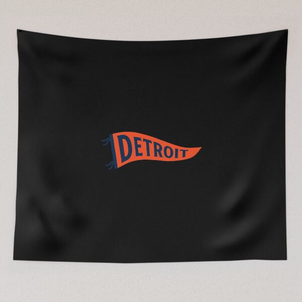 Aperçu de l'œuvre Detroit Pennant Navy 2 Sticker créée et vendue par ayeshadanaqws.