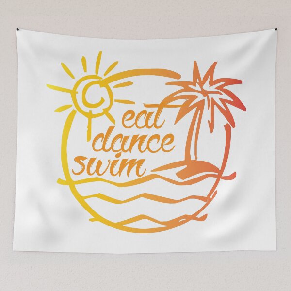 Item preview, Eat, dance, swim... designed and sold by Urban Wall Art Art.