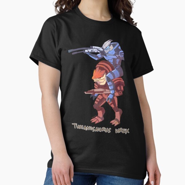 Vista previa del artículo con la obra «Turianosaurio Wrex», diseñado y vendido por BlazingUpShop.