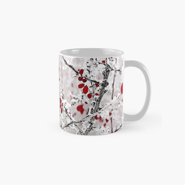 Item preview, Winter Landscape, red berries in the snow, Сolor print designed and sold by artdragongift.